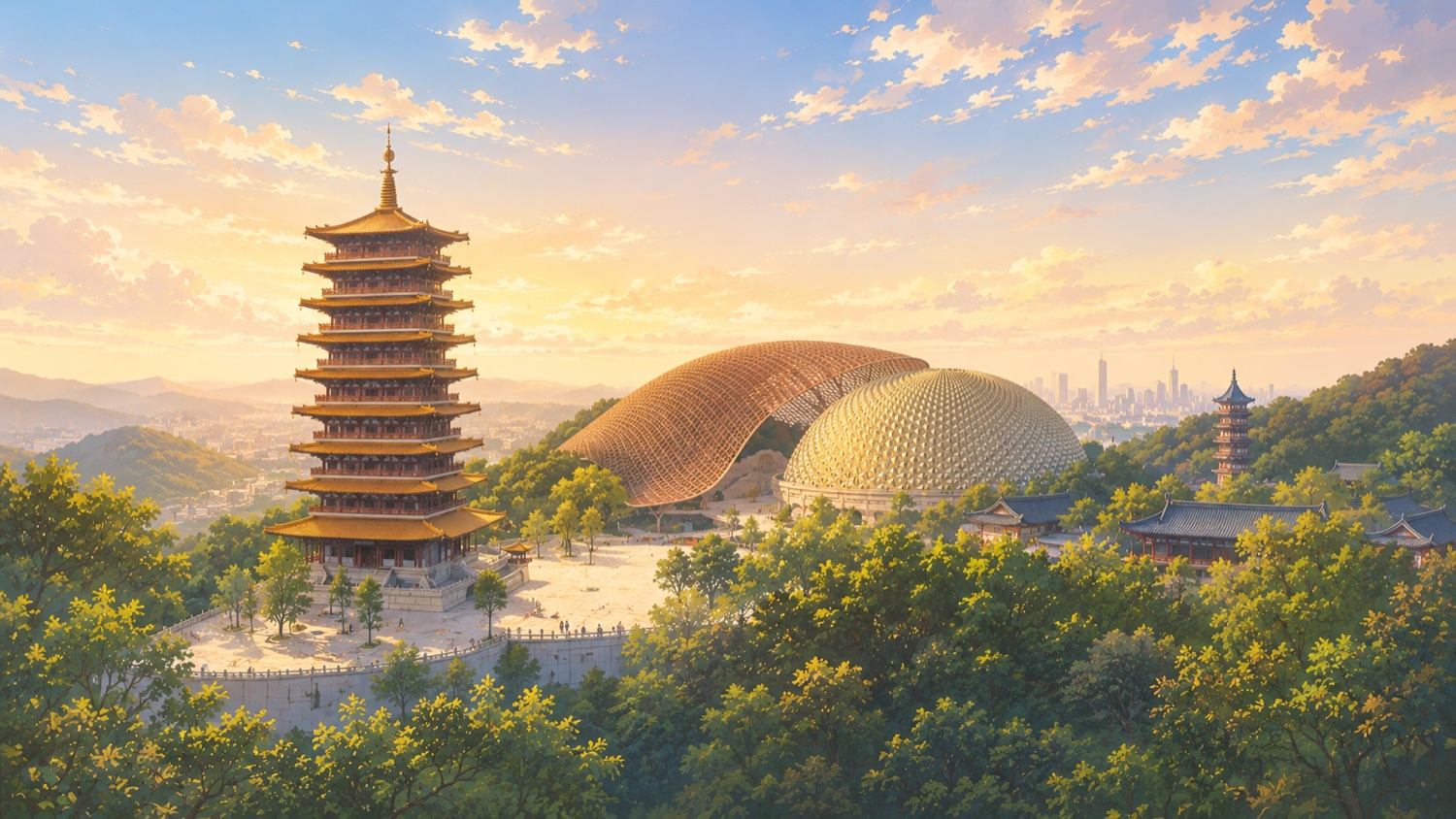 旅途中经过的水榭